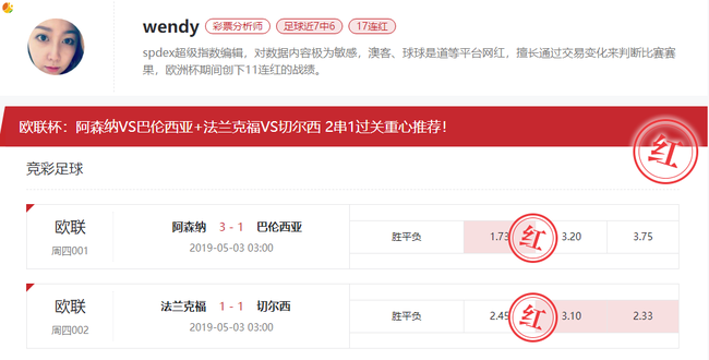 bet体育爆红！年夜咖李玮锋竞彩近12中11 Wendy昨盈利340%