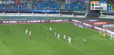 半场-浙江1-0领先梅州客家 穆谢奎破门+进球被吹