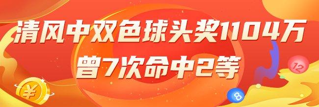 精选双色球专家：清风中一等揽1104万 曾7次中2等