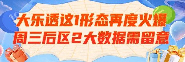 大乐透这1形态再度火爆！周三后区2大数据需留意