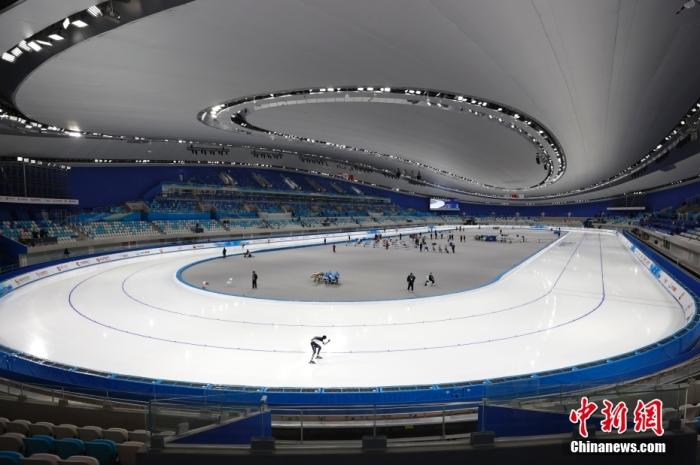 首场北京冬奥测试赛举行 中新社记者 富田 摄